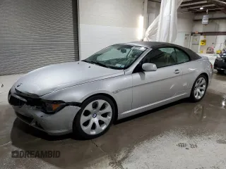 2005 BMW 6 Series 645Ci with VIN WBAEK73415B325885, listed as a Copart auction lot 80976204 with 96,571 mi miles and Salvage Title. Bid and sale history available at carsss.com. Image 1.