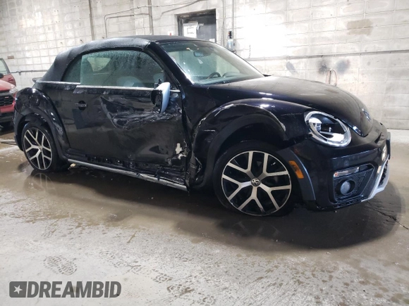 2017 Volkswagen Beetle with VIN 3VWT17AT2HM816046, listed as a Copart auction lot 77377274 with 27,948 mi miles and Salvage Title. Bid and sale history available at DreamBid. Image 4.
