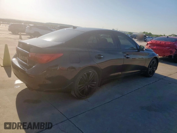2015 Infiniti Q50 with VIN JN1BV7AR0FM414691, listed as a Copart auction lot 51783685 with 69,859 mi miles and Salvage Title. Bid and sale history available at DreamBid. Image 3.