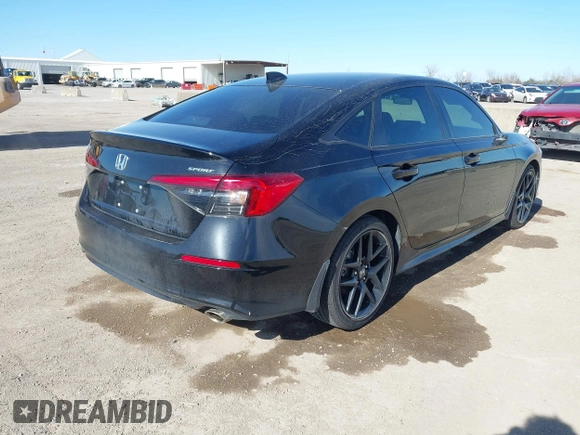 2024 Honda Civic Sedan Sport with VIN 2HGFE2F54RH529875, listed as a IAAI auction lot 41681115 with 15,223 mi miles. Bid and sale history available at carsss.com. Image 4.