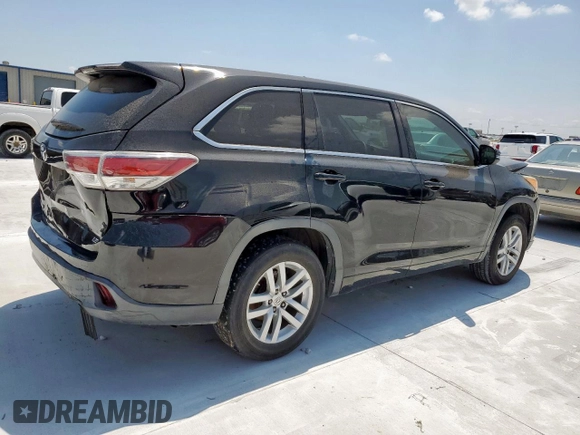 2014 Toyota Highlander LE z VIN 5TDZARFH0ES008478, wystawiony jako Copart lot #59300555 z przebiegiem 117 163 mil mil oraz Szkoda całkowita • Salvage title. Historia ofert i sprzedaży dostępna na DreamBid. Obrazek 3.