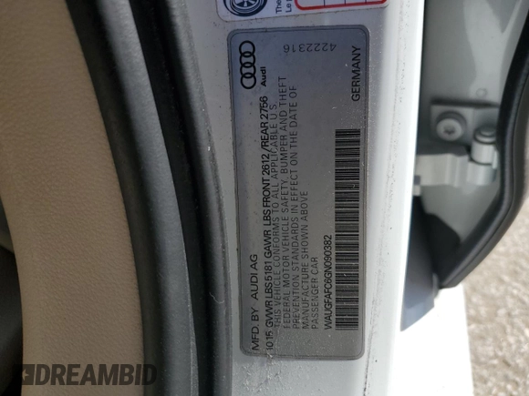 2016 Audi A6 Premium Plus z VIN WAUGFAFC6GN090382, wystawiony jako Copart lot #52720525 z przebiegiem 74 044 mil mil oraz Szkoda całkowita • Salvage title. Historia ofert i sprzedaży dostępna na DreamBid. Obrazek 12.