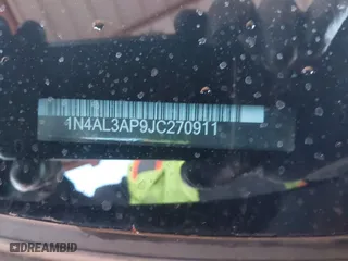 2018 Nissan Altima 2.5 SL with VIN 1N4AL3AP9JC270911, listed as a IAAI auction lot 41375582 with 90,449 mi miles. Bid and sale history available at carsss.com. Image 9.