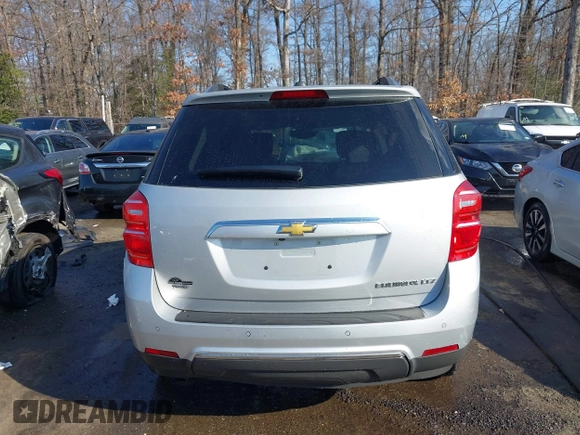 2016 Chevrolet Equinox LTZ with VIN 2GNFLGEK5G6197177, listed as a IAAI auction lot 41468464 with 56,680 mi miles. Bid and sale history available at carsss.com. Image 16.