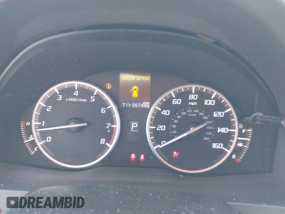 2017 Acura RDX with VIN 5J8TB3H35HL014687, listed as a IAAI auction lot 41353899 with 57,485 mi miles. Bid and sale history available at carsss.com. Image 7.