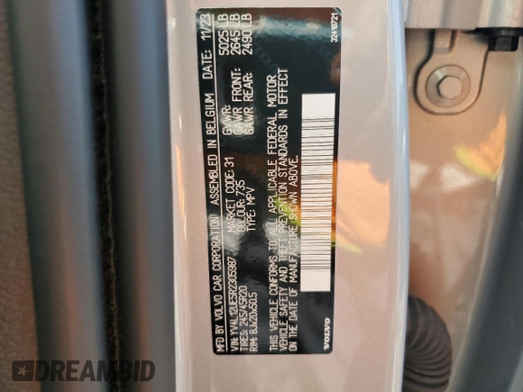 2024 Volvo XC40 Plus Bright Theme с VIN YV4L12UE5R2305987, выставлен на аукционе Copart как лот 53269875 с пробегом 13 682 миль миль и Чистый • Clean title. История ставок и продаж доступна на DreamBid. Изображение 13.