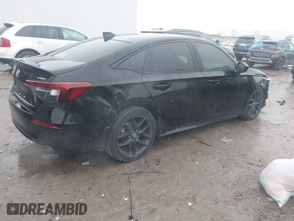 2025 Honda Civic Sport with VIN 2HGFE2F54SH538937, listed as a IAAI auction lot 42177510 with 5,182 mi miles and . Bid and sale history available at DreamBid. Image 4.