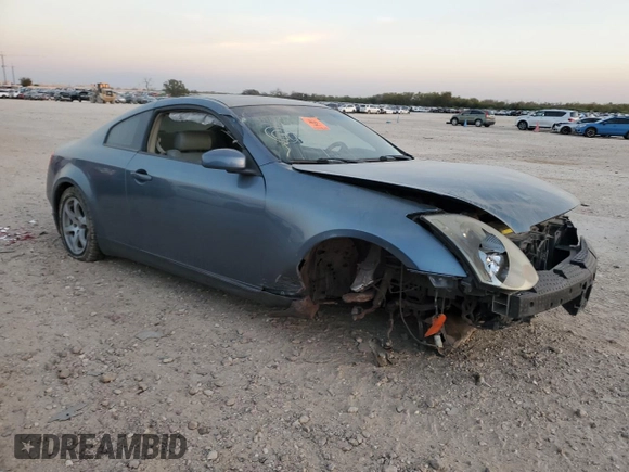 2005 Infiniti G35 Coupe with VIN JNKCV54E55M405903, listed as a Copart auction lot 82197764 with 0 mi miles and Salvage Title. Bid and sale history available at carsss.com. Image 4.