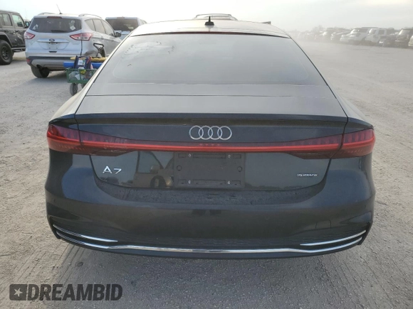 2019 Audi A7 Prestige with VIN WAUV2AF29KN037341, listed as a Copart auction lot 63105854 with 28,745 mi miles and Salvage Title. Bid and sale history available at carsss.com. Image 6.
