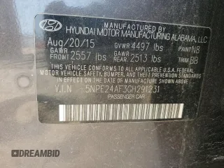 2016 Hyundai Sonata SE z VIN 5NPE24AF3GH291231, wystawiony jako Copart lot #59348905 z przebiegiem 174 874 mil mil oraz Szkoda całkowita • Salvage title. Historia ofert i sprzedaży dostępna na DreamBid. Obrazek 12.