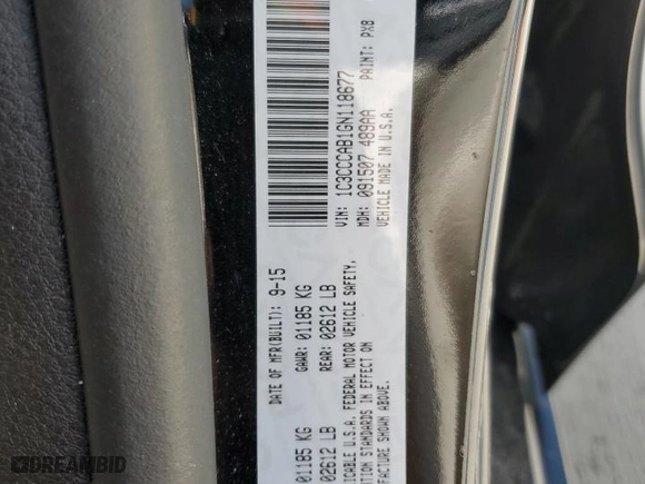 2016 Chrysler 200 Limited with VIN 1C3CCCAB1GN118677, listed as a Copart auction lot 48299235 with 79,971 mi miles and Salvage Title. Bid and sale history available at carsss.com. Image 12.