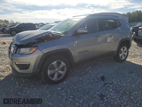 2019 Jeep Compass Latitude with VIN 3C4NJDBB7KT849802, listed as a Copart auction lot 73224754 with 46,263 mi miles and Salvage Title. Bid and sale history available at DreamBid. Image 1.