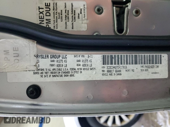 2012 Chrysler 300 with VIN 2C3CCAAG7CH117018, listed as a Copart auction lot 48672635 with 195,880 mi miles and Salvage Title. Bid and sale history available at carsss.com. Image 15.