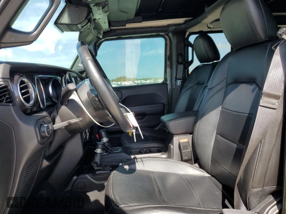 2021 Jeep Wrangler Unlimited Sahara Altitude with VIN 1C4HJXEM9MW596278, listed as a Copart auction lot 61005625 with 47,033 mi miles and Salvage title. Bid and sale history available at DreamBid. Image 7.