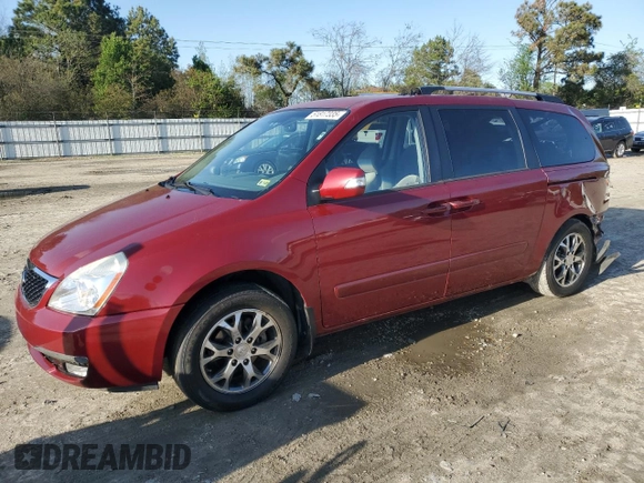 2014 Kia Sedona LX with VIN KNDMG4C71E6547005, listed as a Copart auction lot 51817335 with 224,244 mi miles and Salvage Title. Bid and sale history available at carsss.com. Image 1.