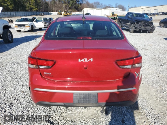 2022 Kia Rio LX with VIN 3KPA24AD6NE484231, listed as a Copart auction lot 86517834 with 35,164 mi miles and Salvage Title. Bid and sale history available at carsss.com. Image 6.