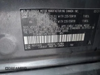 2021 Toyota RAV4 XLE Premium с VIN 2T3A1RFV4MC184144, выставлен на аукционе IAAI как лот 41541562 с пробегом 76 326 миль миль и . История ставок и продаж доступна на DreamBid. Изображение 9.
