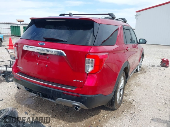 2021 Ford Explorer Limited with VIN 1FMSK8FH1MGC15667, listed as a IAAI auction lot 41812336 with 47,185 mi miles. Bid and sale history available at carsss.com. Image 4.