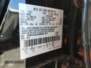 2021 Ford Mustang Mach-E GT z VIN 3FMTK4SX0MME01877, wystawiony jako Copart lot #40245063 z przebiegiem 26 657 mil mil oraz . Historia ofert i sprzedaży dostępna na DreamBid. Obrazek 12.