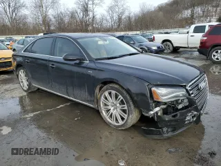2012 Audi A8 L 6.3L with VIN WAUR4AFD1CN028907, listed as a Copart auction lot 42407755 with 143,701 mi miles and Salvage Title. Bid and sale history available at carsss.com. Image 4.