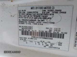 2006 Ford Freestar SEL z VIN 2FMZA52276BA05540, wystawiony jako IAAI lot #42001101 z przebiegiem Nie podano mil oraz . Historia ofert i sprzedaży dostępna na DreamBid. Obrazek 9.