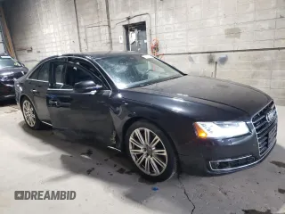 2015 Audi A8 3.0T with VIN WAU3GAFD9FN023200, listed as a Copart auction lot 59856315 with 140,472 mi miles and Salvage title. Bid and sale history available at DreamBid. Image 4.
