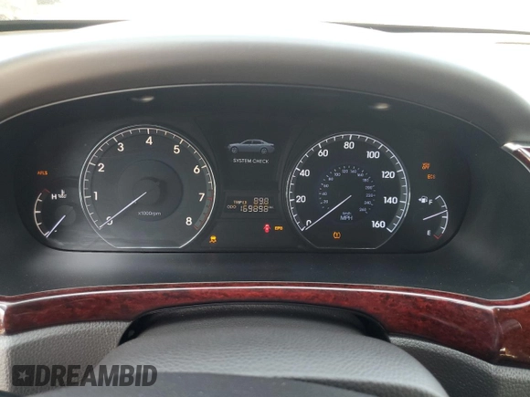 2013 Hyundai Equus Ultimate with VIN KMHGH4JH6DU059194, listed as a Copart auction lot 60420895 with 169,898 mi miles and Clean title. Bid and sale history available at DreamBid. Image 9.