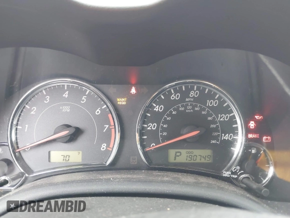 2013 Toyota Corolla L with VIN 5YFBU4EE4DP146535, listed as a IAAI auction lot 41876251 with 190,749 mi miles and . Bid and sale history available at DreamBid. Image 7.