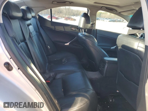 2006 Lexus IS 250 Manual with VIN JTHBK262665018536, listed as a Copart auction lot 45328565 with 266,705 mi miles and Salvage Title. Bid and sale history available at carsss.com. Image 10.