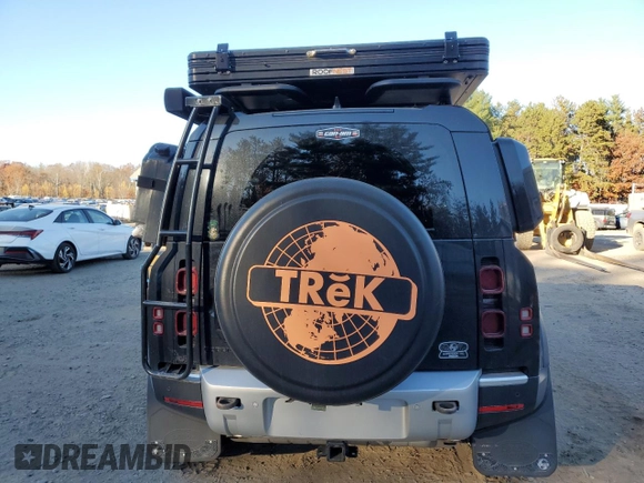 2023 Land Rover Defender S with VIN SALEJ7EX3P2121582, listed as a Copart auction lot 77433164 with 26,507 mi miles and Salvage title. Bid and sale history available at DreamBid. Image 6.