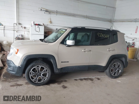 2015 Jeep Renegade Limited with VIN ZACCJBDTXFPC45689, listed as a IAAI auction lot 42365613 with 113,638 mi miles and . Bid and sale history available at DreamBid. Image 14.