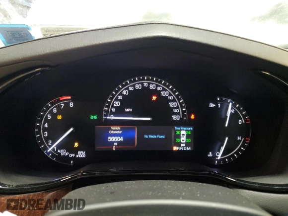 2017 Cadillac CTS AWD with VIN 1G6AW5SX3H0156509, listed as a Copart auction lot 45848035 with 56,664 mi miles and Salvage title. Bid and sale history available at DreamBid. Image 9.
