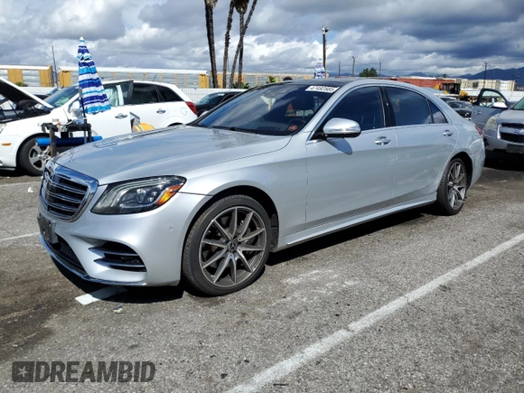 2018 Mercedes-Benz S 560 with VIN WDDUG8DB9JA368265, listed as a Copart auction lot 47492885 with 31,007 mi miles and Salvage Title. Bid and sale history available at carsss.com. Image 1.