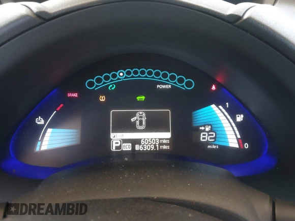 2015 Nissan LEAF SV with VIN 1N4AZ0CP3FC332529, listed as a IAAI auction lot 41760939 with 60,503 mi miles. Bid and sale history available at carsss.com. Image 7.