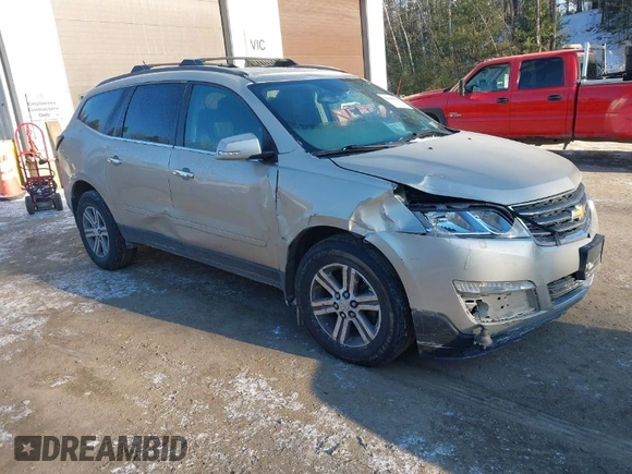 2015 Chevrolet Traverse LT with VIN 1GNKVHKDXFJ389653, listed as a IAAI auction lot 41349149 with 141,516 mi miles and . Bid and sale history available at DreamBid. Image 1.