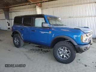 2025 Ford Bronco Badlands с VIN 1FMEE9BP6SLA68497, выставлен на аукционе Copart как лот 57656665 с пробегом Не указан миль и Списание • Salvage title. История ставок и продаж доступна на DreamBid. Изображение 4.