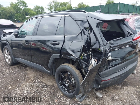 2021 Toyota RAV4 Hybrid LE with VIN 2T3B6RFV5MW022592, listed as a IAAI auction lot 42573098 with 25,651 mi miles and . Bid and sale history available at DreamBid. Image 3.