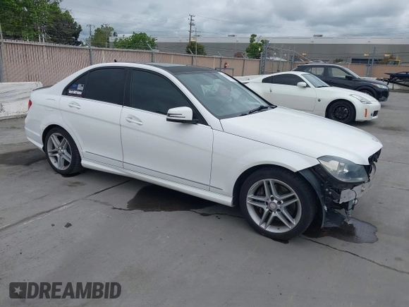 2013 Mercedes-Benz C 350 Sport with VIN WDDGF5HBXDA834637, listed as a IAAI auction lot 42128025 with 114,712 mi miles and . Bid and sale history available at DreamBid. Image 1.