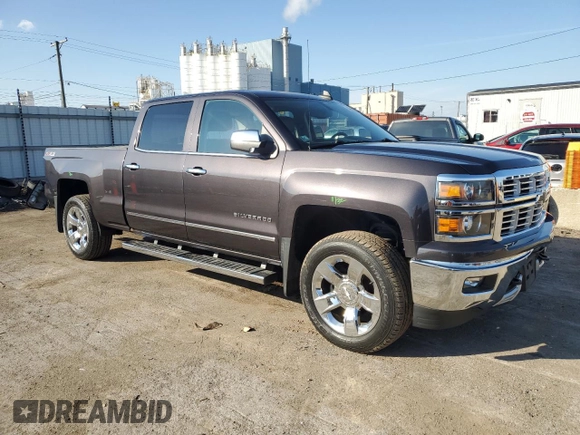 2015 Chevrolet Silverado 1500 LTZ with VIN 3GCUKSEC4FG165614, listed as a Copart auction lot 76800604 with 94,666 mi miles and Salvage Title. Bid and sale history available at DreamBid. Image 4.