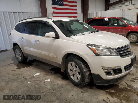 2013 Chevrolet Traverse LT with VIN 1GNKVGKD1DJ197416, listed as a Copart auction lot 47220605 with 137,620 mi miles and Salvage Title. Bid and sale history available at DreamBid. Image 4.