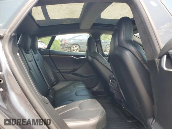 2016 Tesla Model S 90D with VIN 5YJSA1E27GF171605, listed as a Copart auction lot 59608645 with 90,080 mi miles and Salvage title. Bid and sale history available at DreamBid. Image 11.
