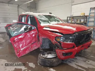 2021 Ram 1500 Big Horn with VIN 1C6SRFBT8MN728366, listed as a IAAI auction lot 41487295 with 29,100 mi miles and . Bid and sale history available at DreamBid. Image 1.