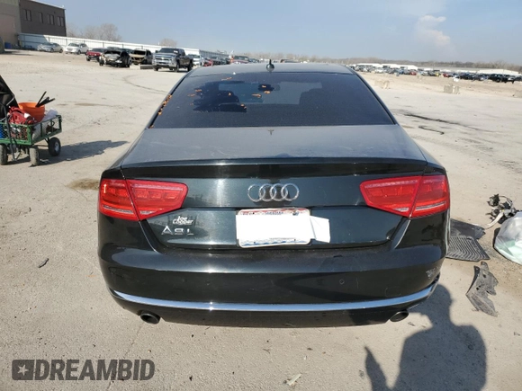 2013 Audi A8 L 3.0L with VIN WAURGAFD1DN000663, listed as a Copart auction lot 50812425 with 0 mi miles and Salvage Title. Bid and sale history available at carsss.com. Image 6.