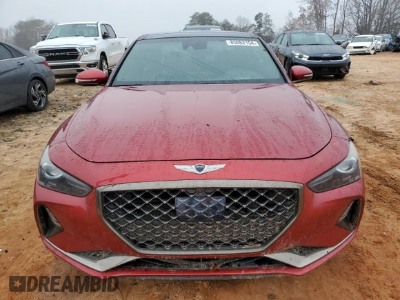 2019 Genesis G70 3.3T Advanced with VIN KMTG34LEXKU021830, listed as a Copart auction lot 85062154 with 81,475 mi miles and Salvage Title. Bid and sale history available at carsss.com. Image 5.