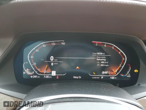 2019 BMW X5 xDrive40i with VIN 5UXCR6C5XKLL08581, listed as a Copart auction lot 44522563 with 36,259 mi miles. Bid and sale history available at carsss.com. Image 9.