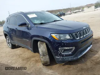 2019 Jeep Compass High Altitude z VIN 3C4NJDCB4KT747677, wystawiony jako IAAI lot #42129951 z przebiegiem 137 559 mil mil oraz . Historia ofert i sprzedaży dostępna na DreamBid. Obrazek 1.
