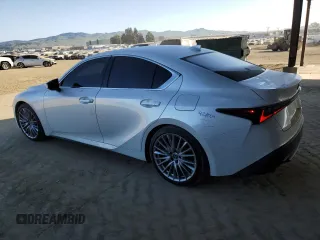 2023 Lexus IS with VIN JTHDA1D29P5126031, listed as a Copart auction lot 47622445 with 17,562 mi miles and Salvage Title. Bid and sale history available at carsss.com. Image 2.