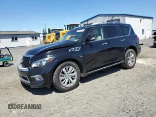 2017 Infiniti QX80 with VIN JN8AZ2NE6H9154279, listed as a Copart auction lot 58862035 with 149,872 mi miles and Salvage title. Bid and sale history available at DreamBid. Image 1.