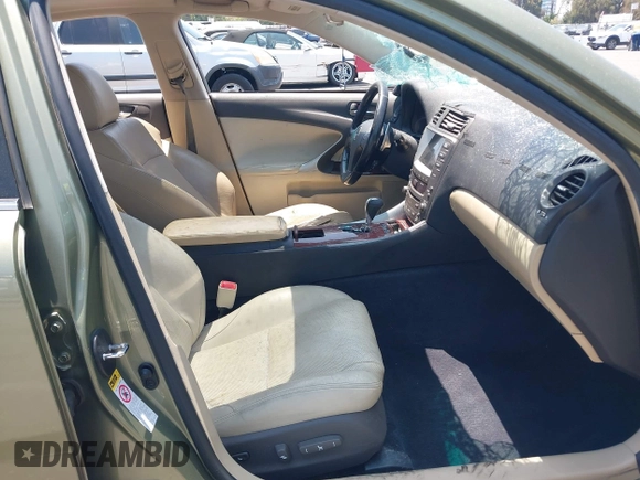 2008 Lexus IS 250 with VIN JTHBK262182076025, listed as a IAAI auction lot 42465633 with Not provided miles and . Bid and sale history available at DreamBid. Image 5.
