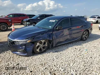2018 Honda Accord EX-L with VIN 1HGCV1F57JA242563, listed as a Copart auction lot 55089065 with 77,375 mi miles and Salvage title. Bid and sale history available at DreamBid. Image 1.